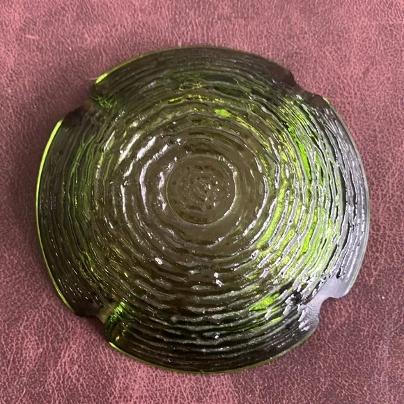 Vintage Anchor Hocking Soreno Green Glass Ashtray - Picture 3 of 9